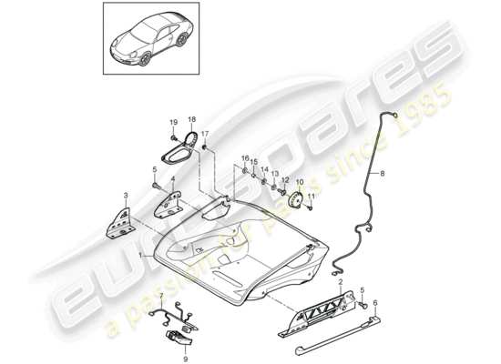 a part diagram from the Porsche 997 Gen. 2 parts catalogue