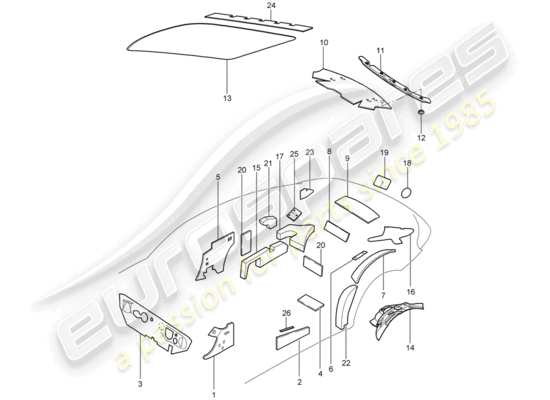 a part diagram from the Porsche 997 Gen. 2 parts catalogue