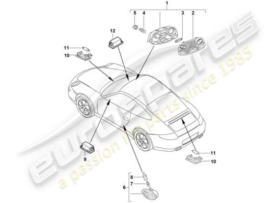 a part diagram from the Porsche 997 Gen. 2 parts catalogue