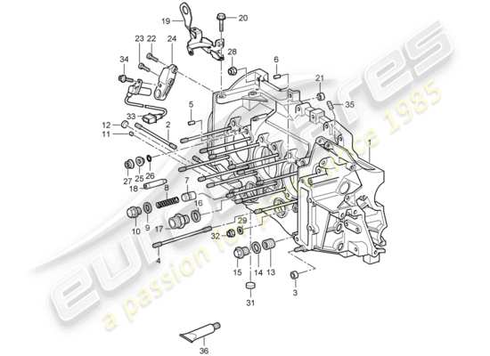 a part diagram from the Porsche 997 GT3 parts catalogue