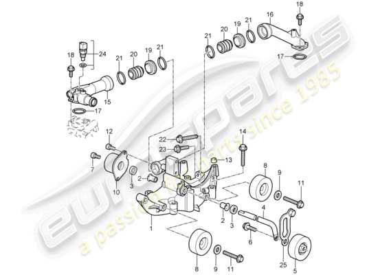 a part diagram from the Porsche 997 GT3 parts catalogue