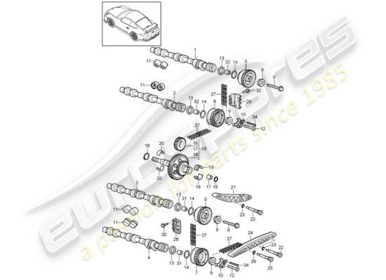 a part diagram from the Porsche 997 GT3 parts catalogue