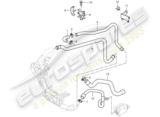 a part diagram from the Porsche 997 GT3 parts catalogue