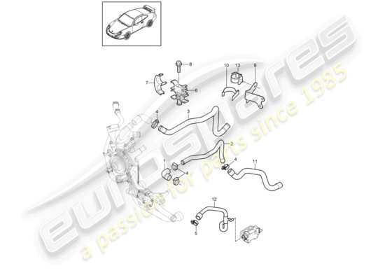 a part diagram from the Porsche 997 GT3 (2007) parts catalogue