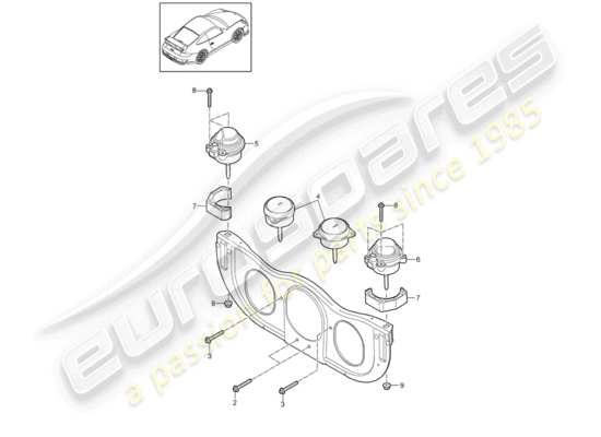 a part diagram from the Porsche 997 GT3 parts catalogue