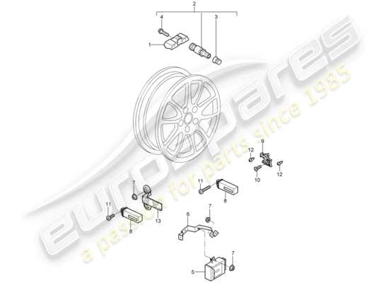 a part diagram from the Porsche 997 GT3 parts catalogue