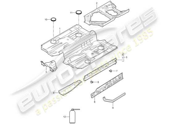 a part diagram from the Porsche 997 GT3 parts catalogue