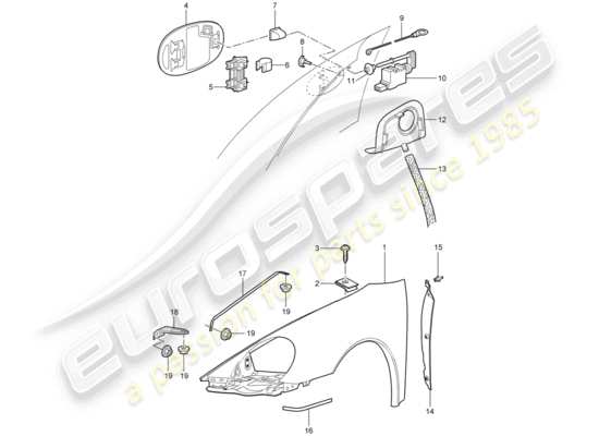 a part diagram from the Porsche 997 GT3 parts catalogue