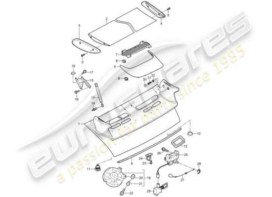 a part diagram from the Porsche 997 GT3 parts catalogue