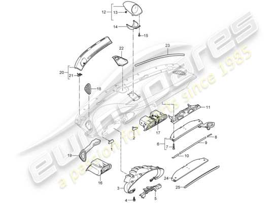 a part diagram from the Porsche 997 GT3 parts catalogue