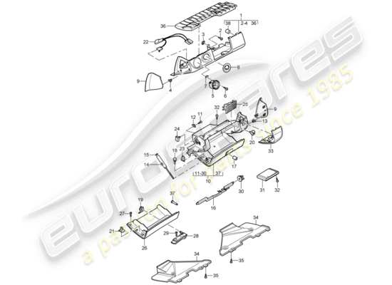 a part diagram from the Porsche 997 GT3 parts catalogue