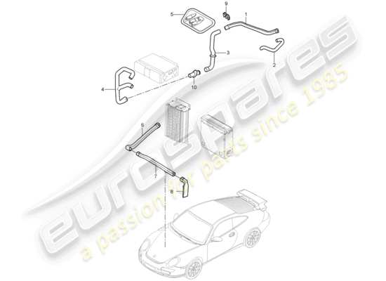 a part diagram from the Porsche 997 GT3 parts catalogue