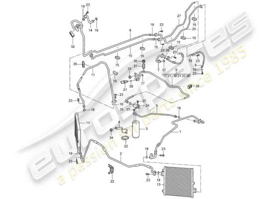 a part diagram from the Porsche 997 GT3 (2007) parts catalogue