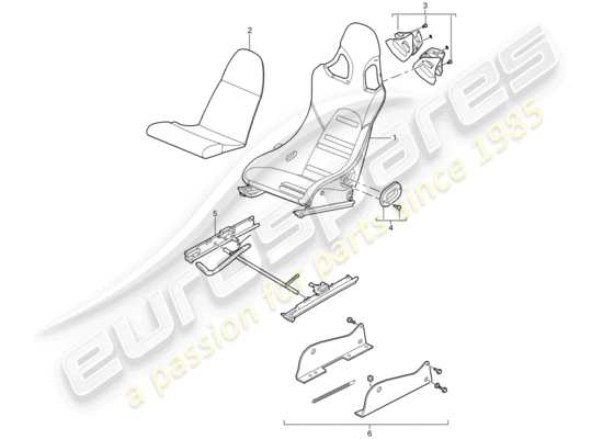 a part diagram from the Porsche 997 GT3 parts catalogue