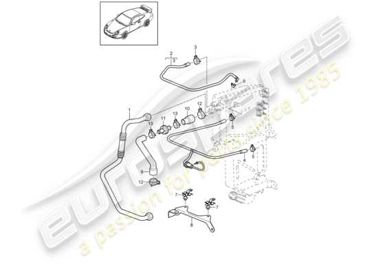 a part diagram from the Porsche 997 GT3 (2008) parts catalogue