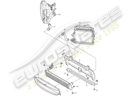 a part diagram from the Porsche 997 GT3 parts catalogue