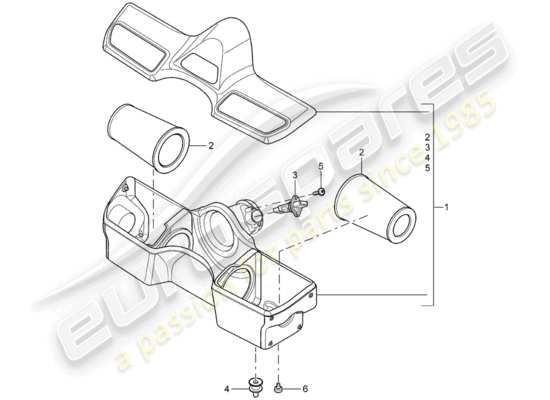 a part diagram from the Porsche 997 GT3 parts catalogue