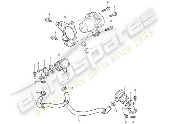 a part diagram from the Porsche 997 GT3 parts catalogue