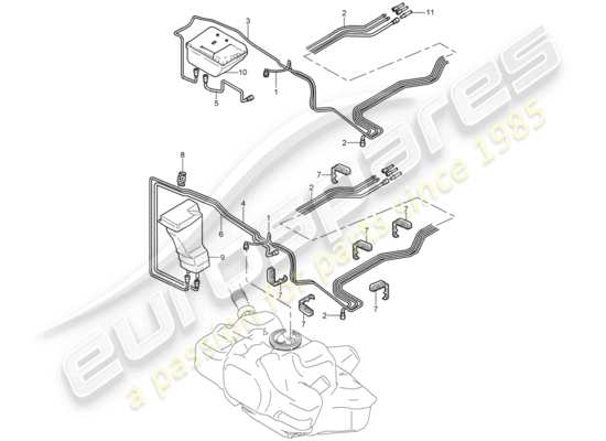 a part diagram from the Porsche 997 GT3 parts catalogue