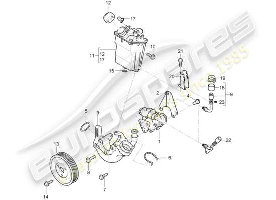 a part diagram from the Porsche 997 GT3 parts catalogue