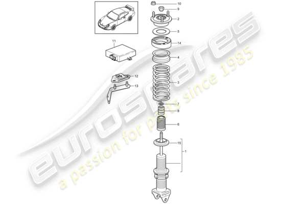 a part diagram from the Porsche 997 GT3 parts catalogue