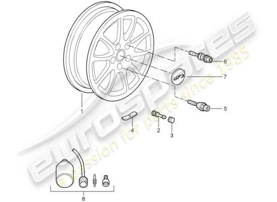 a part diagram from the Porsche 997 GT3 parts catalogue