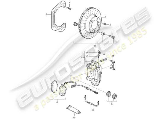 a part diagram from the Porsche 997 GT3 parts catalogue