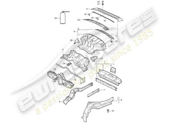 a part diagram from the Porsche 997 GT3 (2008) parts catalogue