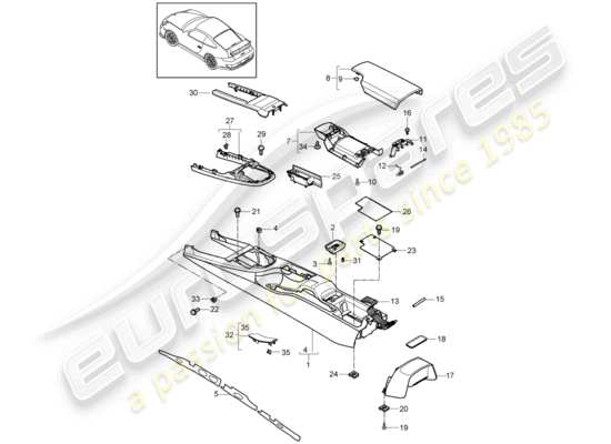 a part diagram from the Porsche 997 GT3 (2008) parts catalogue