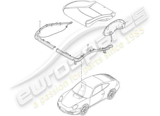 a part diagram from the Porsche 997 GT3 parts catalogue