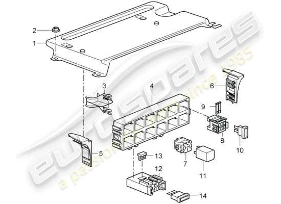 a part diagram from the Porsche 997 GT3 parts catalogue