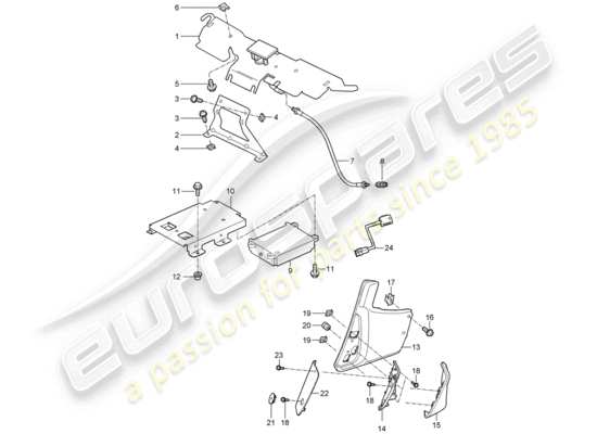 a part diagram from the Porsche 997 GT3 parts catalogue