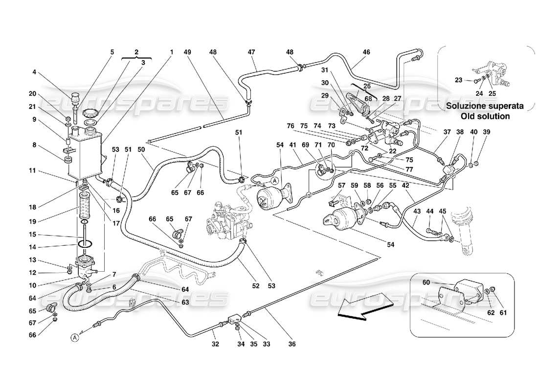 Ferrari 456 GT/GTA Self-Levelling Suspension System -Not for 456 GTA Parts Diagram