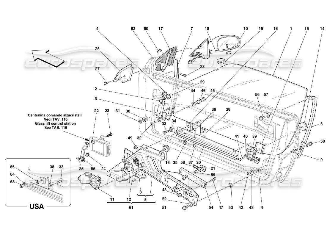 Part diagram containing part number 65851500