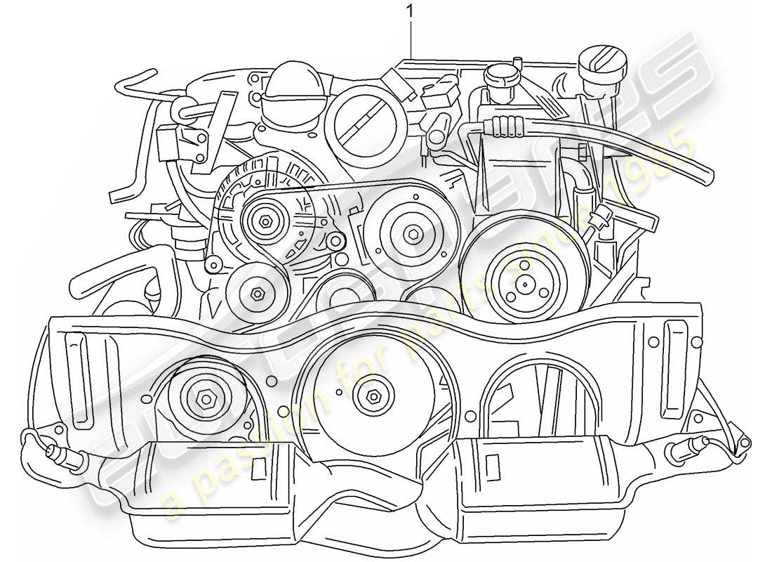 Porsche 997 GT3 (2009) REPLACEMENT ENGINE Part Diagram
