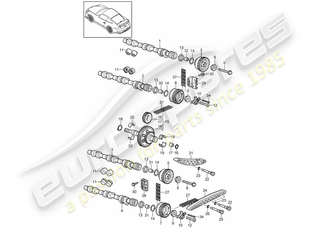 Porsche 997 GT3 (2009) VALVE CONTROL Part Diagram