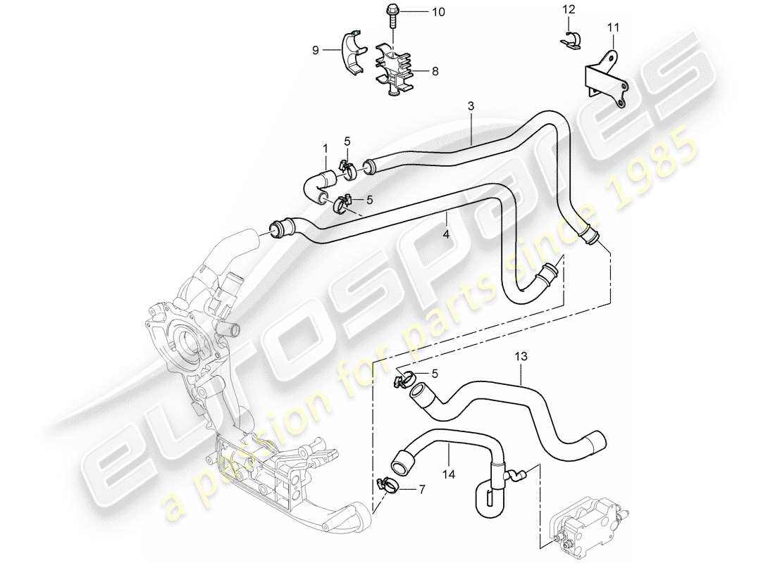 Porsche 997 GT3 (2009) lines Part Diagram
