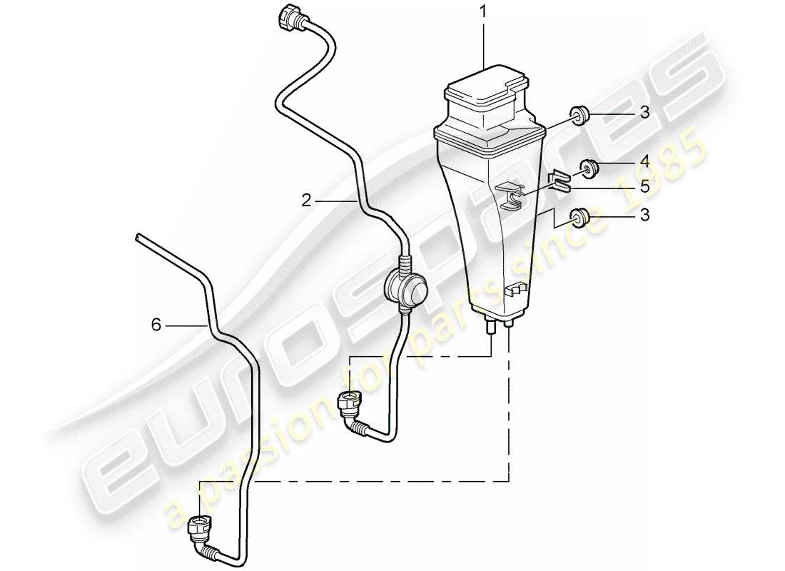 Porsche 997 GT3 (2009) EVAPORATIVE EMISSION CANISTER Part Diagram