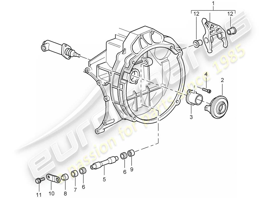 Porsche 997 GT3 (2009) CLUTCH RELEASE Part Diagram