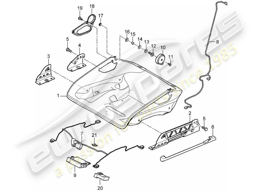 Porsche 997 GT3 (2009) SEAT Part Diagram