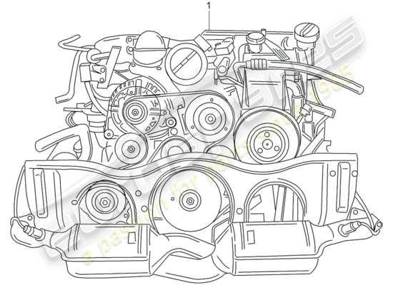 a part diagram from the Porsche 997 GT3 parts catalogue