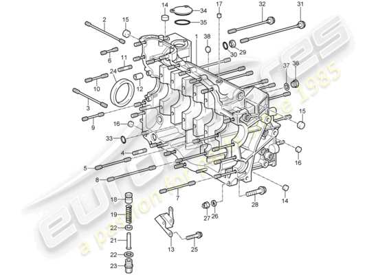 a part diagram from the Porsche 997 GT3 parts catalogue