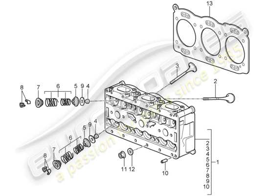 a part diagram from the Porsche 997 GT3 parts catalogue