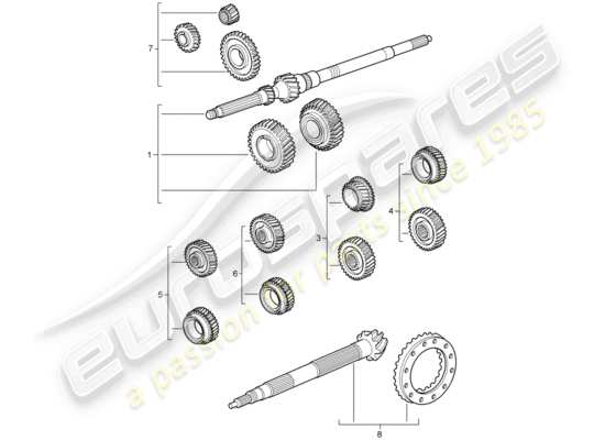 a part diagram from the Porsche 997 GT3 parts catalogue