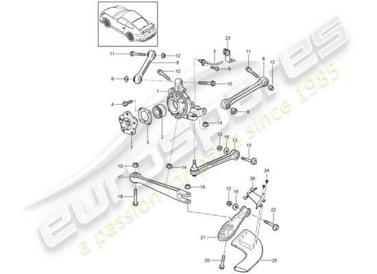 a part diagram from the Porsche 997 GT3 parts catalogue