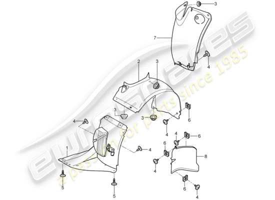 a part diagram from the Porsche 997 GT3 parts catalogue