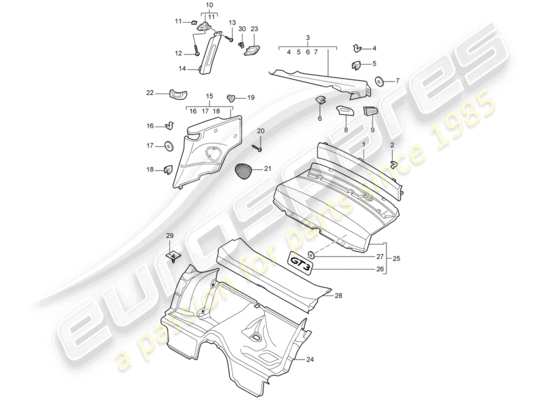 a part diagram from the Porsche 997 GT3 parts catalogue