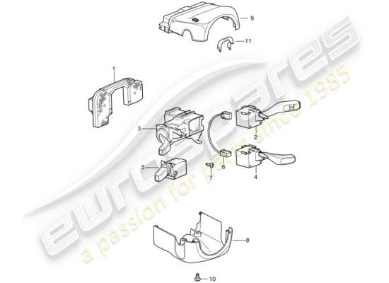 a part diagram from the Porsche 997 GT3 parts catalogue