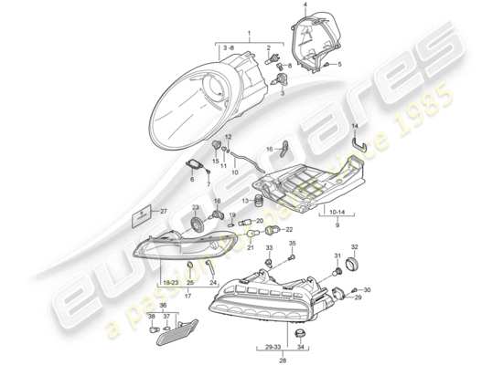 a part diagram from the Porsche 997 GT3 (2009) parts catalogue