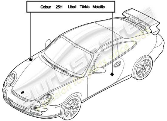 a part diagram from the Porsche 997 GT3 parts catalogue